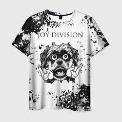Мужская футболка 3D Joy Division - рок пес