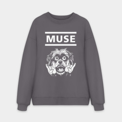 Мужской свитшот oversize без начеса хлопок Muse rock dog