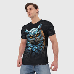 Мужская футболка 3D Rock owl - фото 2