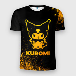 Мужская футболка 3D Slim Kuromi - gold gradient