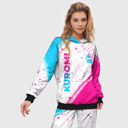 Женский костюм с толстовкой 3D Kuromi neon gradient style вертикально - фото 2