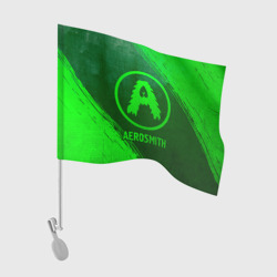Флаг для автомобиля Aerosmith - green gradient