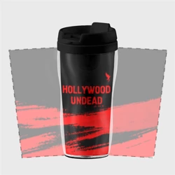 Термокружка-непроливайка Hollywood Undead - red gradient посередине - фото 2