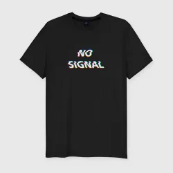 Мужская футболка хлопок Slim No signal neon