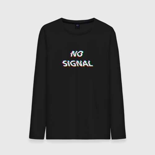 Мужской лонгслив хлопок No signal neon