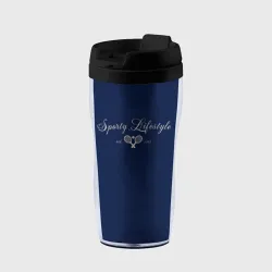 Термокружка-непроливайка Sporty lifestyle синий фон для тенниса