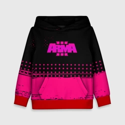 Детская толстовка 3D ARMA розовая геометрия