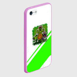Чехол для iPhone 5/5S матовый Plants vs Zombies geometry - фото 2