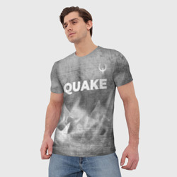 Мужская футболка 3D Quake - grey gradient посередине - фото 2