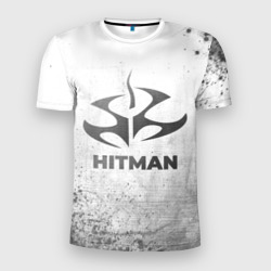 Мужская футболка 3D Slim Hitman - white gradient