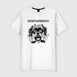 Мужская футболка хлопок Slim Disturbed - rock dog