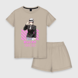 Женская пижама с шортиками хлопок Клинок рассекающий демонов музан