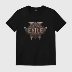 Мужская футболка хлопок Path of exile 2 logo