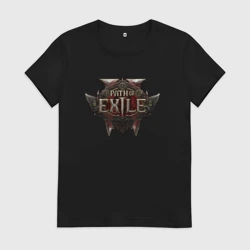 Женская футболка хлопок Path of exile 2 logo