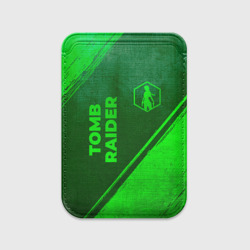 Картхолдер Magsafe магнитный Tomb Raider - green gradient вертикально