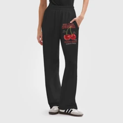 Женские брюки oversize без начеса хлопок Самая лучшая вишня - фото 2