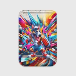 Картхолдер Magsafe магнитный Бойцовый бультерьер - граффити