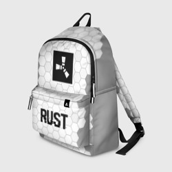 Рюкзак 3D Rust glitch на светлом фоне по-центру