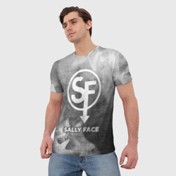 Мужская футболка 3D Sally Face - grey gradient - фото 2