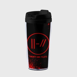 Термокружка-непроливайка Twenty One Pilots - red gradient