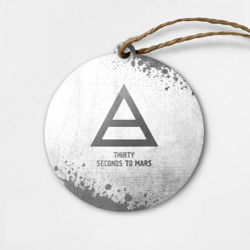 Деревянная игрушка круг Thirty Seconds to Mars - white gradient