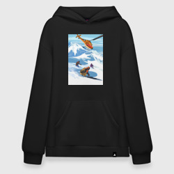 Худи SuperOversize хлопок Горнолыжный спорт спуск