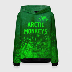 Женская толстовка 3D Arctic Monkeys - green gradient посередине