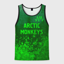 Мужская майка 3D Arctic Monkeys - green gradient посередине