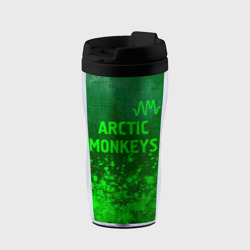 Термокружка-непроливайка Arctic Monkeys - green gradient посередине