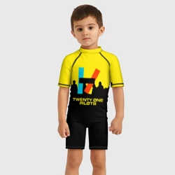 Детский купальный костюм 3D Twenty one pilots rock steel - фото 2