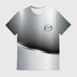 Мужская футболка 3D Mazda sport metalic