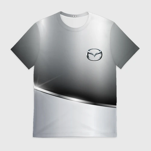 Мужская футболка 3D Mazda sport metalic