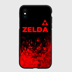 Чехол для iPhone XS Max матовый Zelda - red gradient посередине