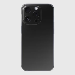 Чехол для iPhone 15 Pro силиконовый с защитой камеры Серо-серый градиент