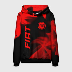 Мужская толстовка 3D Fiat - red gradient вертикально