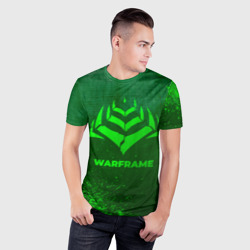 Мужская футболка 3D Slim Warframe - green gradient - фото 2