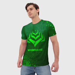 Мужская футболка 3D Warframe - green gradient - фото 2