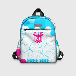 Детский рюкзак 3D Free Fire neon gradient style по-центру