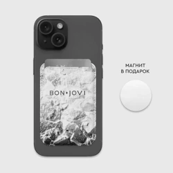Картхолдер Magsafe магнитный Bon Jovi white graphite - фото 2