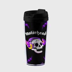 Термокружка-непроливайка Motorhead неоновый череп