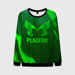 Мужской свитшот 3D Placebo - green gradient