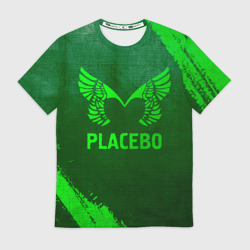 Мужская футболка 3D Placebo - green gradient