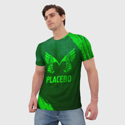 Мужская футболка 3D Placebo - green gradient - фото 2