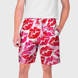 Мужские шорты 3D Девчачьи отпечатки красных губ - подарок любви