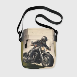 Сумка через плечо 3D Скетч байкер
