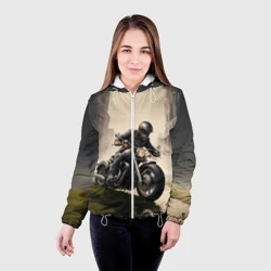 Женская куртка 3D Скетч байкер - фото 2