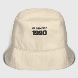 Мужская панама хлопок Надпись: на земле с 1990