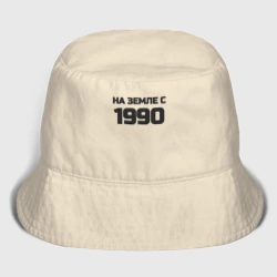 Мужская панама хлопок Надпись: на земле с 1990