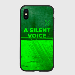 Чехол для iPhone XS Max матовый A Silent Voice - green gradient посередине