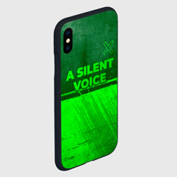 Чехол для iPhone XS Max матовый A Silent Voice - green gradient посередине - фото 2